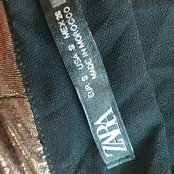 Zara Dresses Zara Metallic Bronze Midi Poshmark